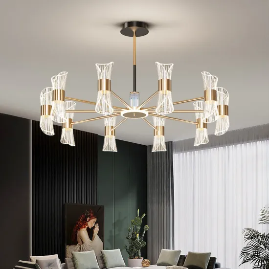 Modern Nordic Style Acrylic LED Chandelier Pendant Light for Living Room and Bedroom Indoor Decoration
