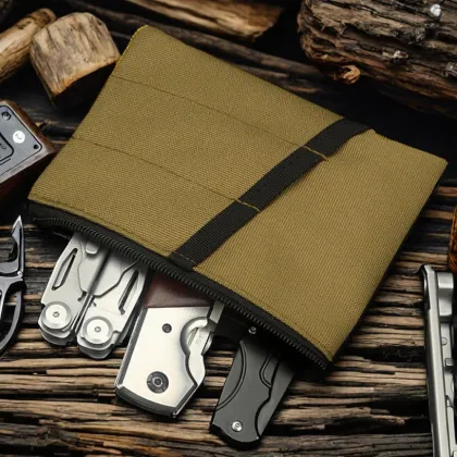 Custom EDC Pouch for Knife, Pen, and Flashlight