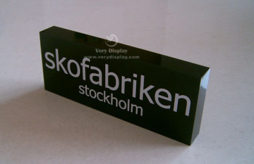 Customized advertising acrylic logo display block