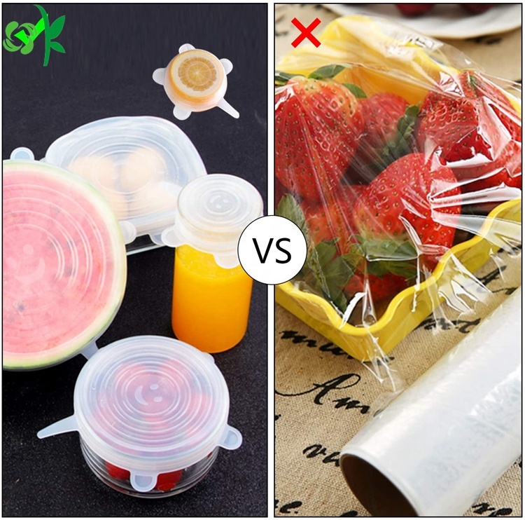 Silicone Stretch Lids 6 Pcs Pack Various Size