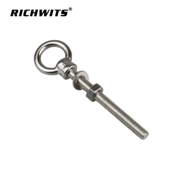 factory price stainless steel rigging hardware welded long eye bolt with washer and nut