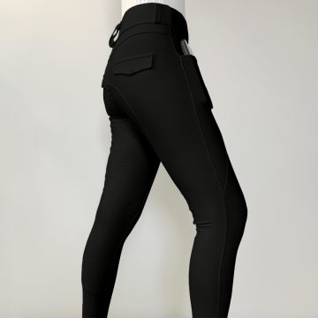 Anti-slip Full Seat Silicoen Pockets Equestrian Pants