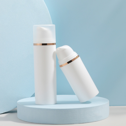 white Airless Bottles Luxury Airless Pump Cosmetic Bottles Plastic Round Supplier