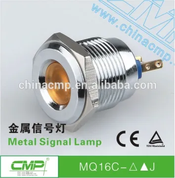 CMP equipment signal lamp Metal 12 volt led 16 mm indicator lights IP67
