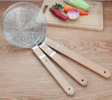 Solid Stainless Steel Strainer Skimmer Ladle