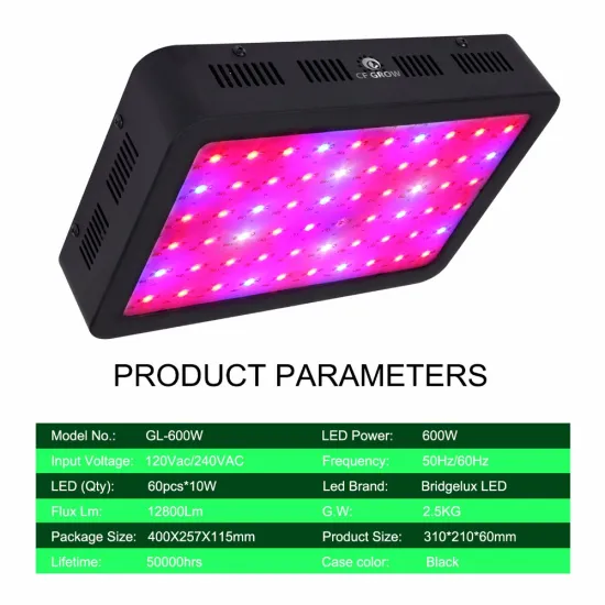 full spectrum 600w led grow lamps double chip led plants grow light indoor plants