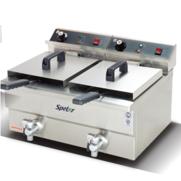 EFV Series Double Vat & Double Sieve Electric Chicken Fryer - Commercial Grade