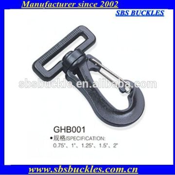 black single-swiveled hooks buckles plastic buckles SBS buckles GHB001
