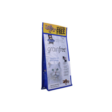 Sustainable cat food bag with flat bottom