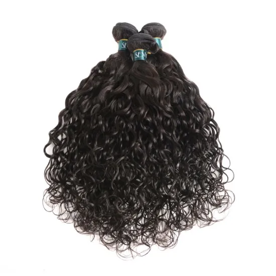 8a Grade Human Remy Hair Water Wave Hair Bundles for Black Women 100 Gram Natural Black Cheap Brazilian Soft Hair Weave
