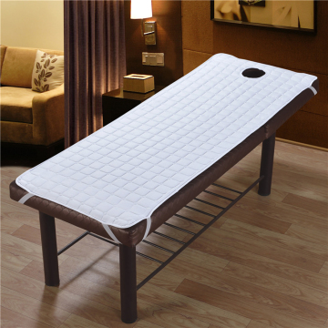 Soft Polyester Bedsheet Beauty Massage Sheet Body Elastic SPA Treatment Relaxation Table Bed Cover Sheet With Face Breath Hole