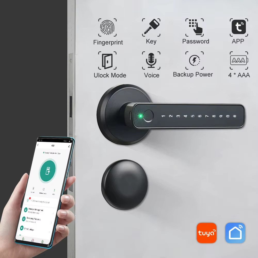 6 password handle lock