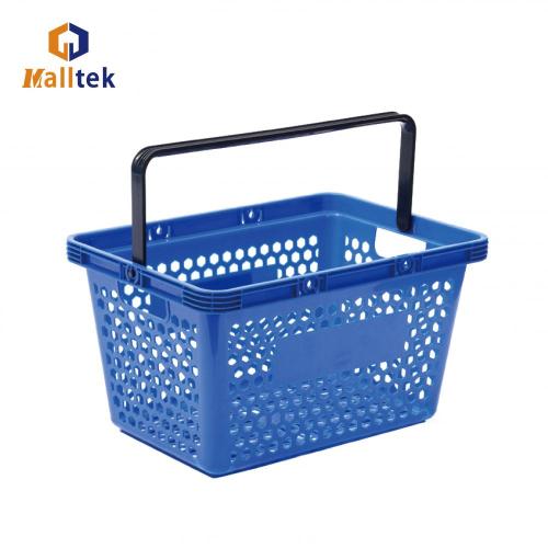 New style chain stores plastic handle shopping basket