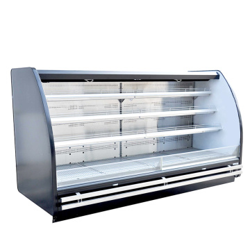 supermarket multideck open fridge for dairy and sausage