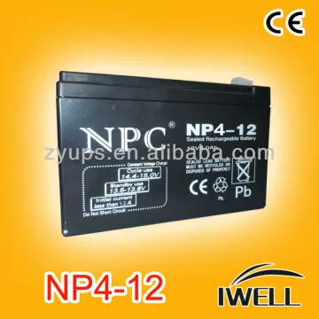 12V Rechargeable Lead acid Battery 12v 4ah 20hr Battery
