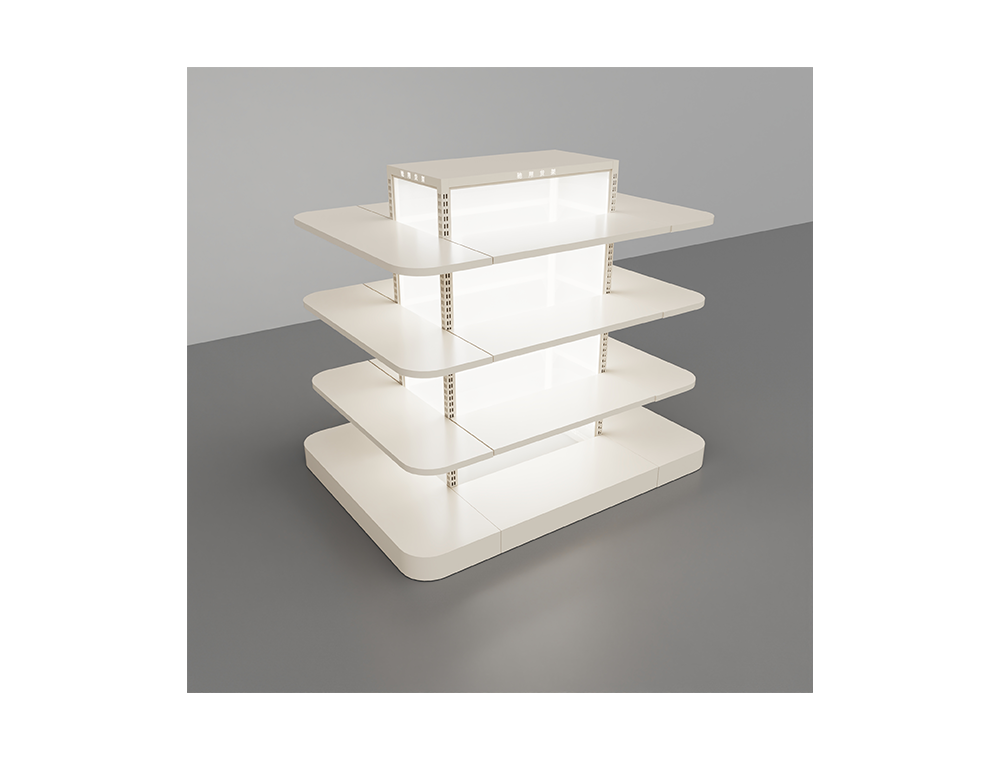 Lighted Multi-tier Gondola Shelving x