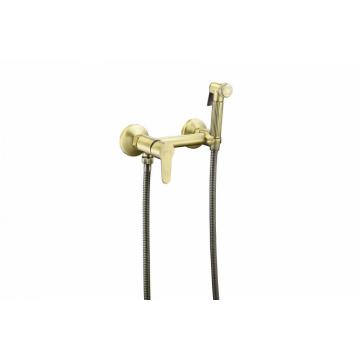 Chrome preto dourado ouro zinco parede montada quente água fria banheiro banheiro handheld bidet pulverizador shattaf válvula misturador