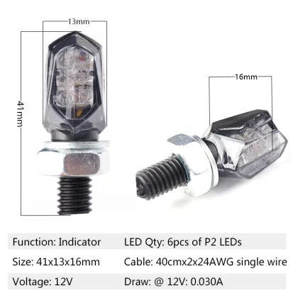12V LED motorcycle steering indicator signal auto LED lighting system