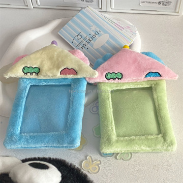 Wholesale Custom Plush Card Sleeve with Fuzzy Star Design