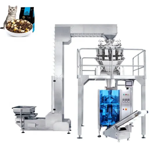14-Head Weigher VFFS Dog Treat Vertical Forming Filling Sealing Machine for 520g Gusset Bag