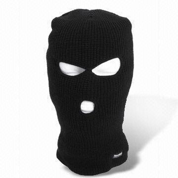 Maschera testa militare passamontagna a tre fori, disponibile in verde e nero