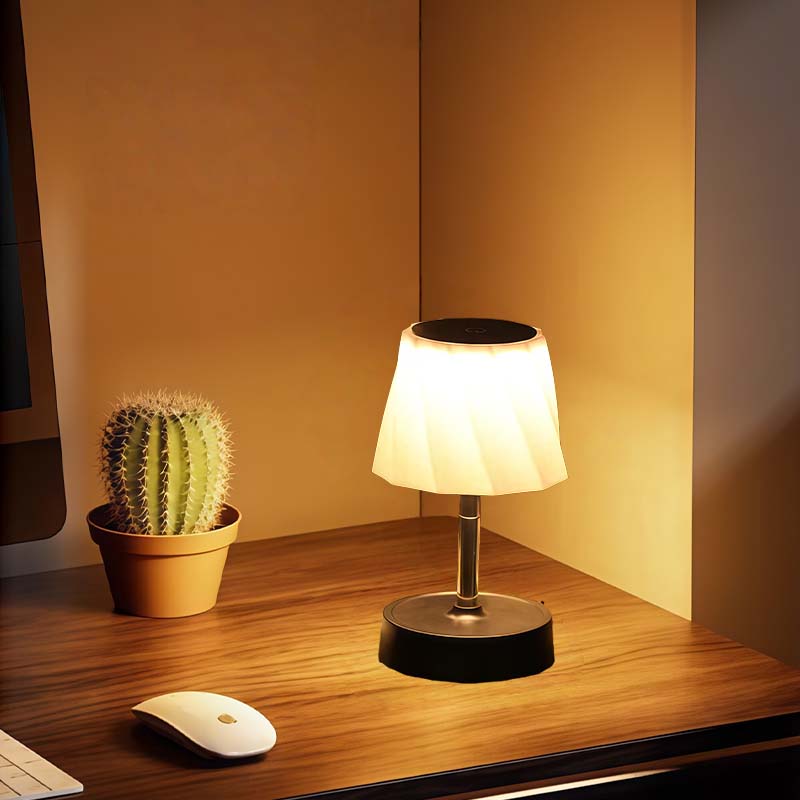 Touch dimming color temperature LED rechargeable battery lift desk lamp (5)