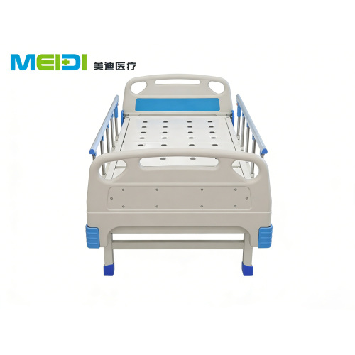 ABS Perforated Semi-Electric Nursing Bed, 6-Speed Side Rails, Steel Crank Handle, Medical Care Bed