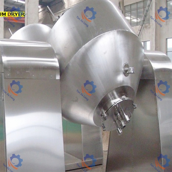 Double conical revolving vacuum dryer in pharmaceutical