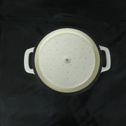 Home Kitchenware White Cast Iron Sauce Pot