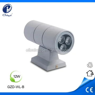 Two side lighting outdoor 12W led wall luminaire