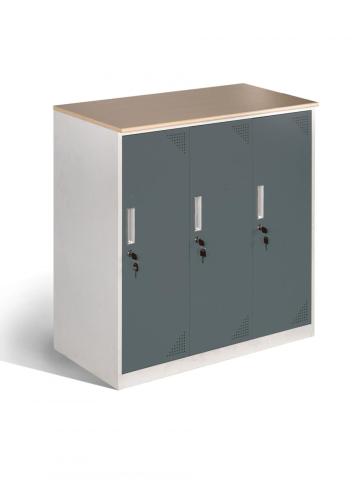 Grey Storage Filing Cabinets with Printer Storage