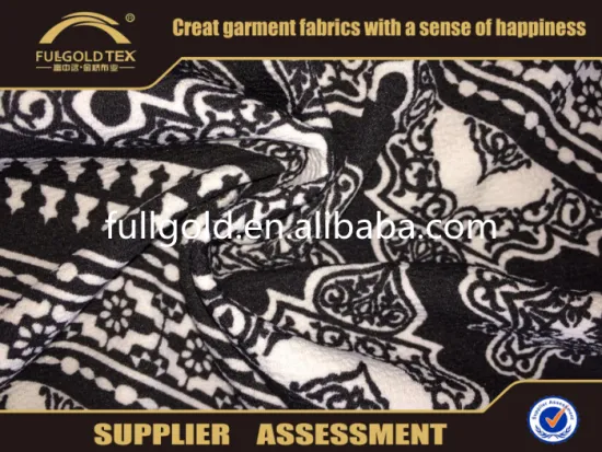 Shaoxing Custom Linen Knitted Fabric Print For Fashion Wear Clothing