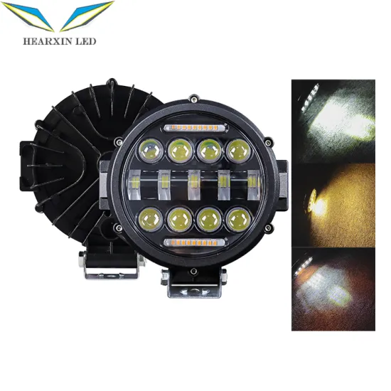 7 Inch Adjustable LED Work Light Bar with Daytime Running Light and Spotlight