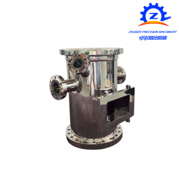 Stainless steel multi port high vacuum chamber