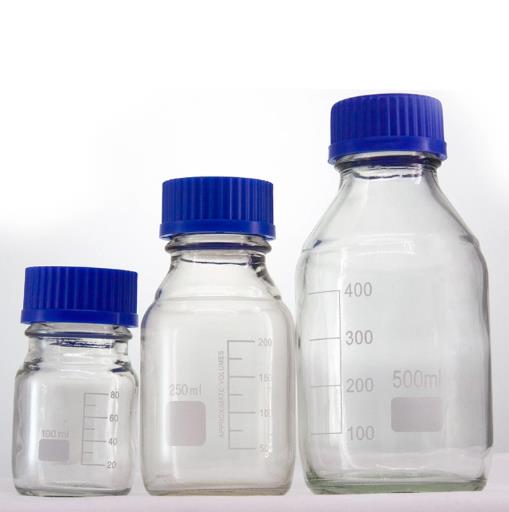 Clear Glass PP Screw Cap Reagent Bottle 100ml