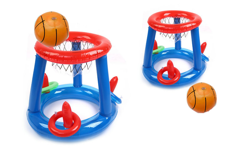 Inflatable Pool Play Game Set Basketball with Ball