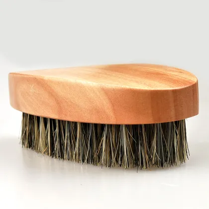 Oval boar bristle beard brush