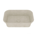Modern Grey Concrete Wash Basin with Textured Surface - Rectangular Bathroom Sink - OEM New Model