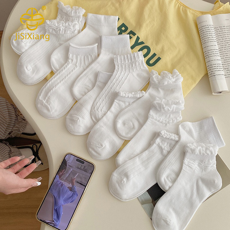 Breathable white socks