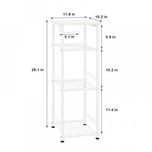 4-Tier Storage Shelves Standing Shelving Units and Storage