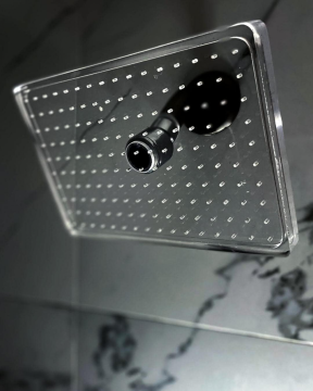 Amazon Hot Sell clear transparent crystal model full body coverage waterfall rectangle acrylic shower head