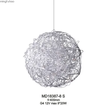 Pendant aluminium wire ball shade pendant lamp