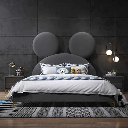 popular kids bed children house fabric bedroom furniture
