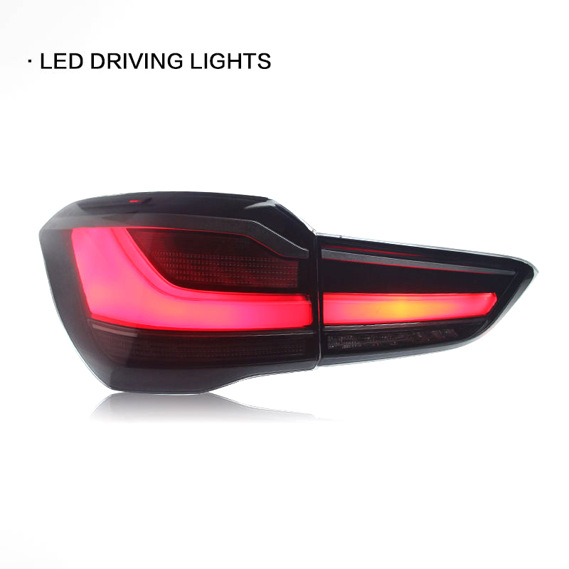 Left Rear LED Tail Light For BMW X1 2016-2019 – Red Housing, Warm White, 1-Year Warranty, Mzorange