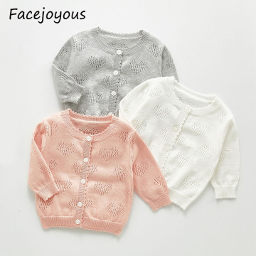 2020 New Soft Breathable Baby Girls Jacket Spring Long Sleeve Newborn Baby Coat Summer Kids Thin Knitted Outwear Boys Tops