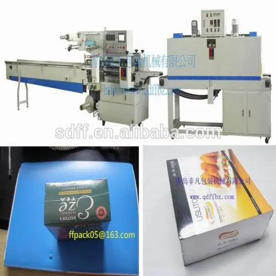 CE Certificated Automatic Pharmaceutical Box Shrink Wrapping Machine