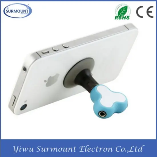 Colorful New Design Stereo Earphone Spliter Stand Headphone Audio Earphone Spliter