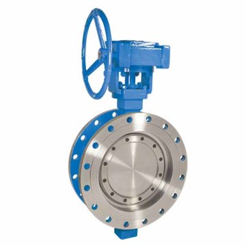 Flanged multi-level metal hard seal butterfly valve
