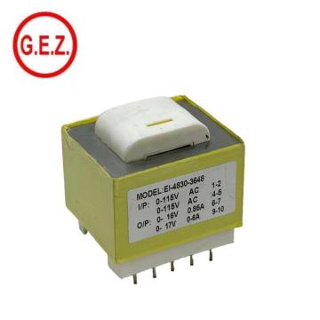 Input 0-115V AC 0-115V AC Oput 0-16V 0.85A 0-17V 0-6A PIN Transformer