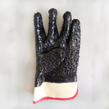 Черные перчатки с покрытием из ПВХ противозарезанные